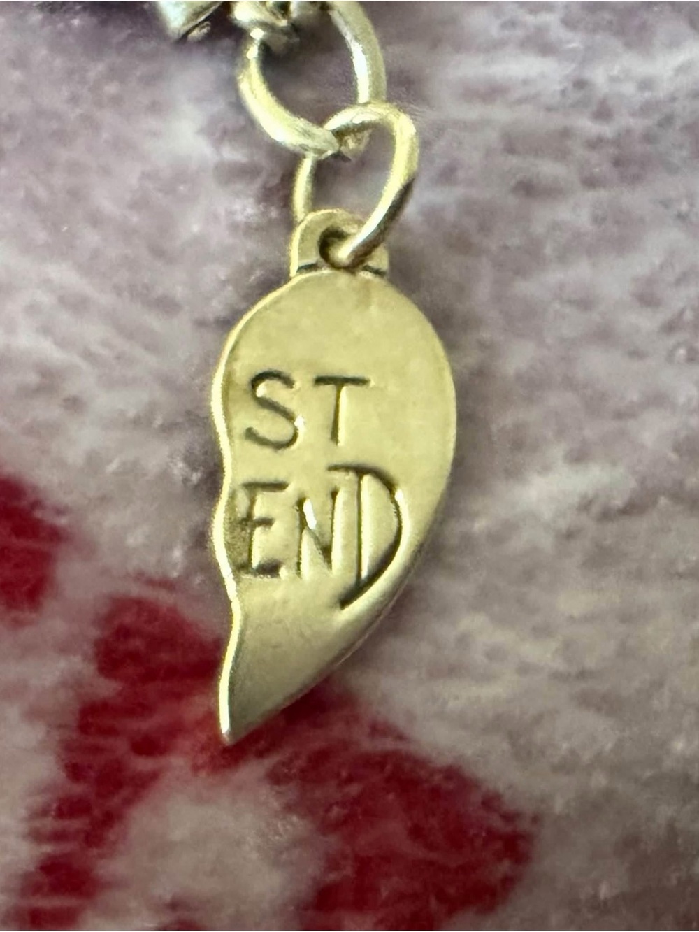 James Avery Gold St. End Split Heart Pendant Charm
